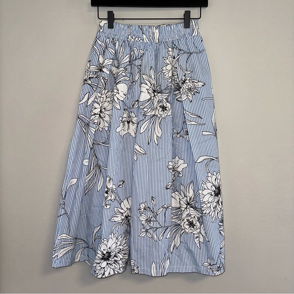 NWOT Zara Striped & Floral Skirt - Picture 6 of 10